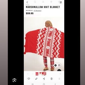 PINK Victoria's Secret Pink and Red Cozy Bedding Shrug